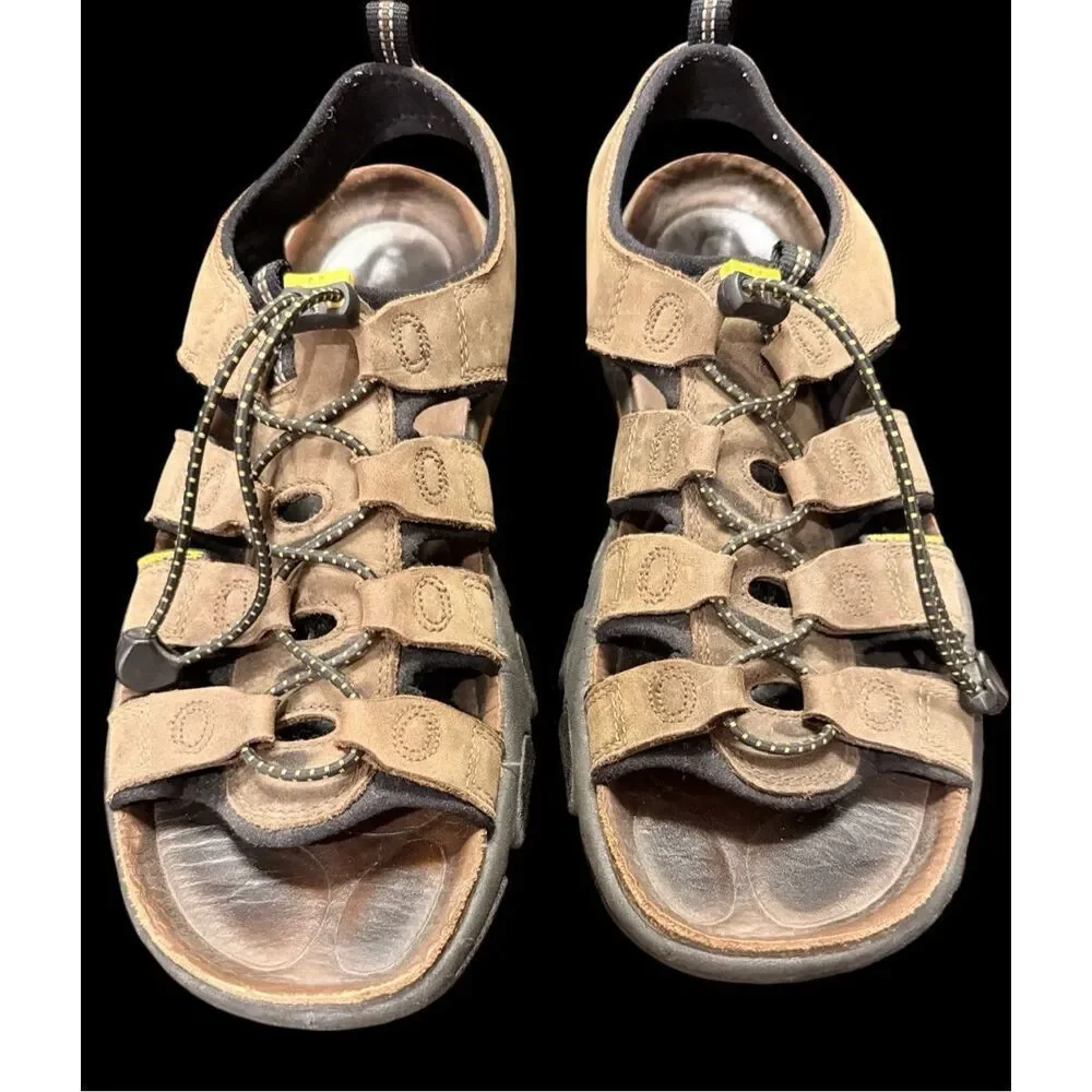 Keen Daytona II Leather Sandals Brown Men Size 10 Hiking Camping Outdoors